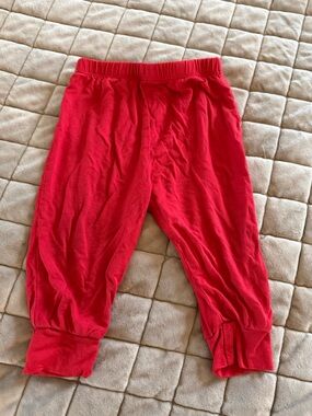 Kyte Red Elastic Waist Baby Pants Joggers